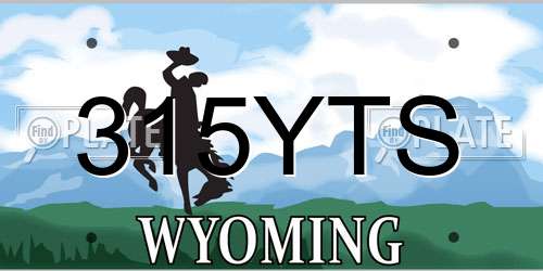 315YTS Wyoming License Plate