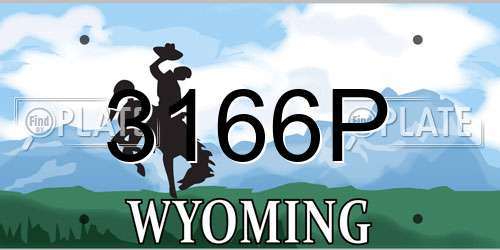 3166P Wyoming License Plate