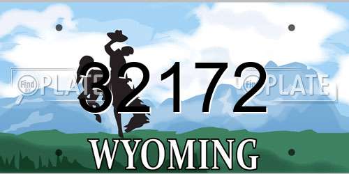 32172 Wyoming License Plate