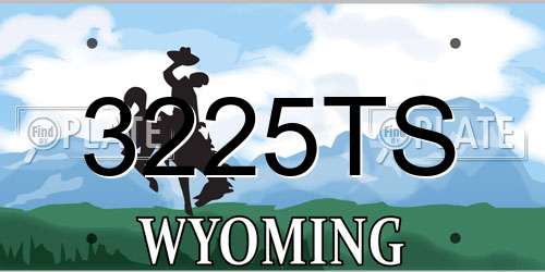 3225TS Wyoming License Plate