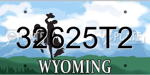 32625T2 Wyoming License Plate