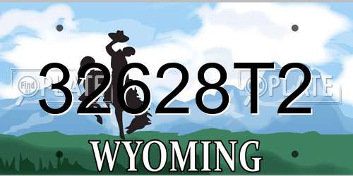 32628T2 Wyoming License Plate