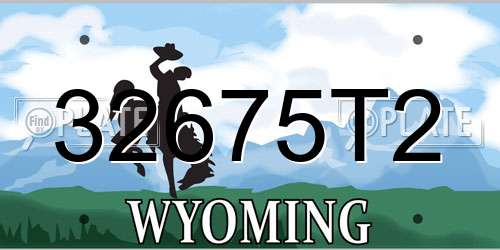32675T2 Wyoming License Plate