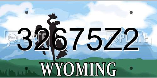32675Z2 Wyoming License Plate