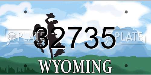 32735 Wyoming License Plate