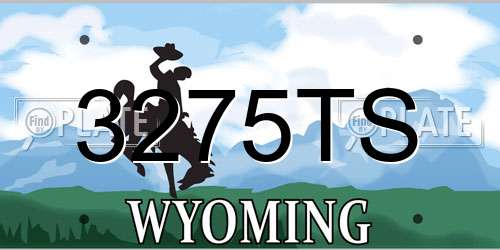 3275TS Wyoming License Plate
