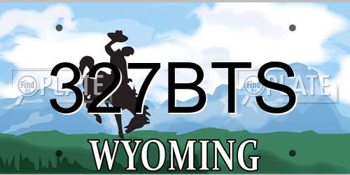 327BTS Wyoming License Plate