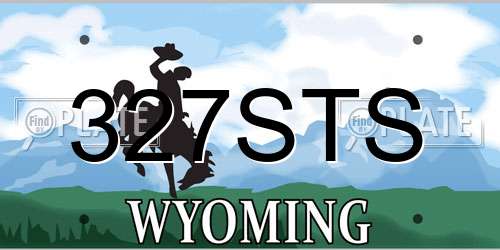 327STS Wyoming License Plate
