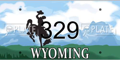 329 Wyoming License Plate