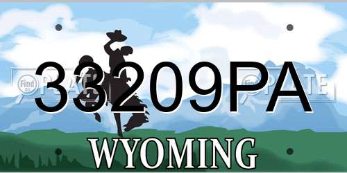 33209PA Wyoming License Plate