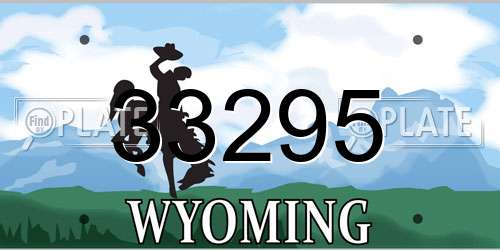 33295 Wyoming License Plate