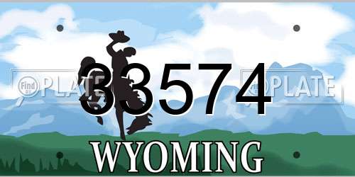 33574 Wyoming License Plate