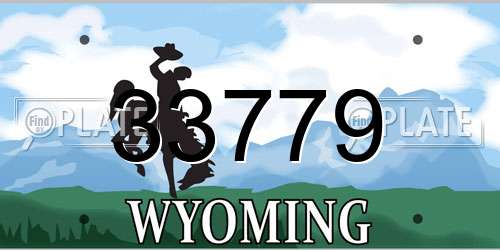 33779 Wyoming License Plate
