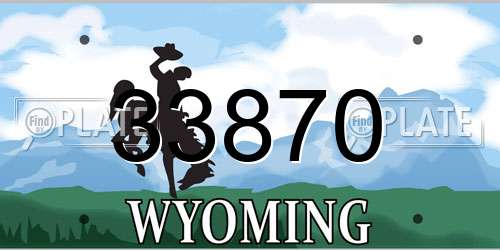 33870 Wyoming License Plate