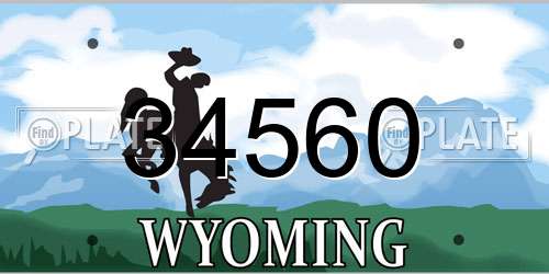 34560 Wyoming License Plate