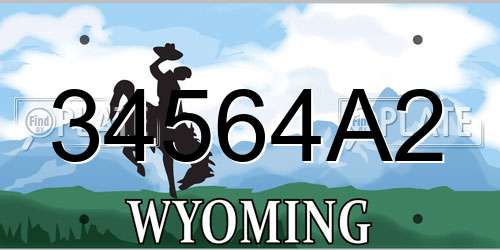 34564A2 Wyoming License Plate