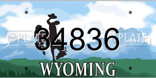 34836 Wyoming License Plate