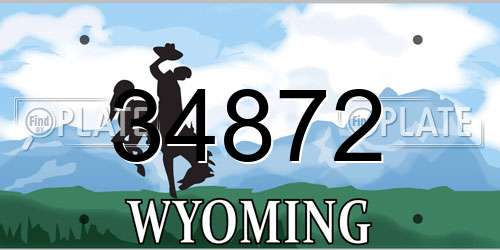 34872 Wyoming License Plate