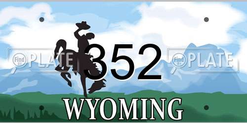352 Wyoming License Plate