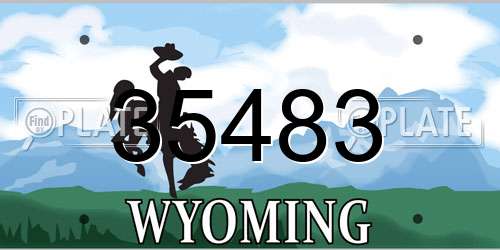35483 Wyoming License Plate