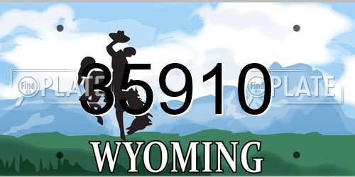 35910 Wyoming License Plate