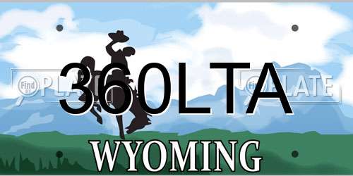 360LTA Wyoming License Plate