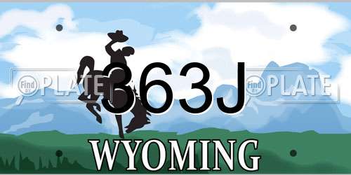 363J Wyoming License Plate