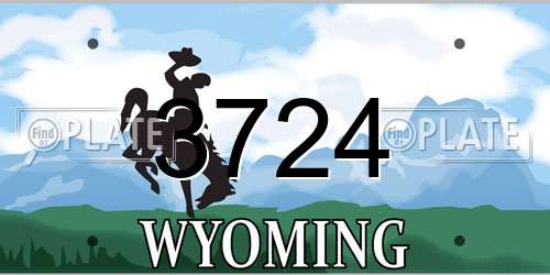 3724 Wyoming License Plate