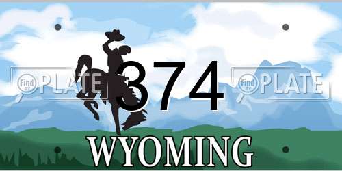 374 Wyoming License Plate