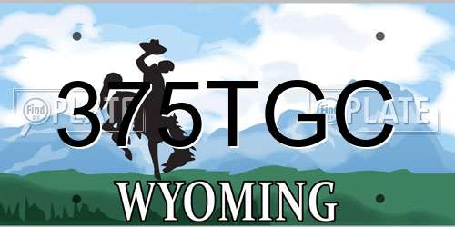 375TGC Wyoming License Plate