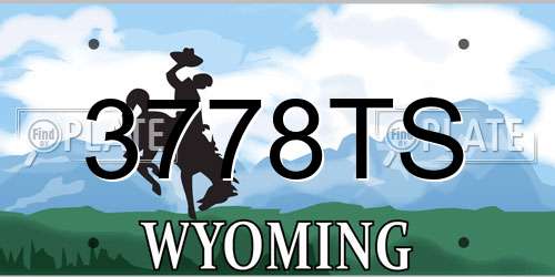 3778TS Wyoming License Plate