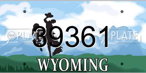 39361 Wyoming License Plate