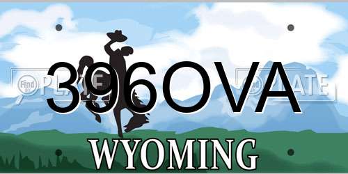 396OVA Wyoming License Plate