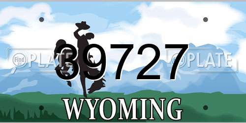 39727 Wyoming License Plate