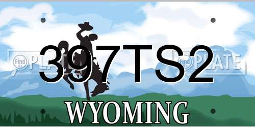 397TS2 Wyoming License Plate