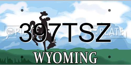 397TSZ Wyoming License Plate