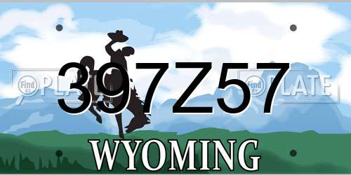 397Z57 Wyoming License Plate
