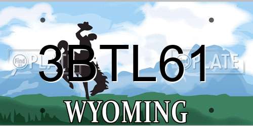 3BTL61 Wyoming License Plate