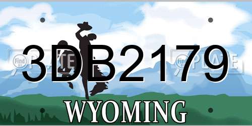 3DB2179 Wyoming License Plate