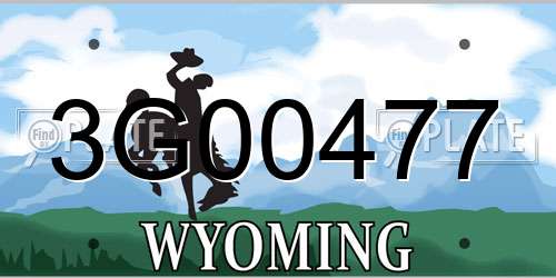 3G00477 Wyoming License Plate