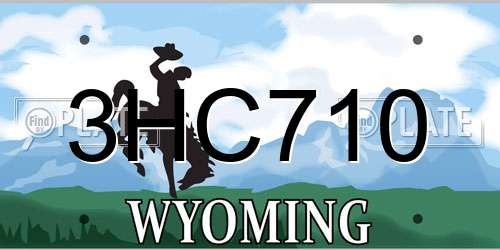 3HC710 Wyoming License Plate