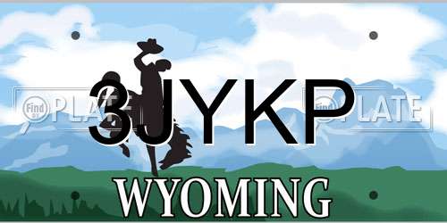 3JYKP Wyoming License Plate