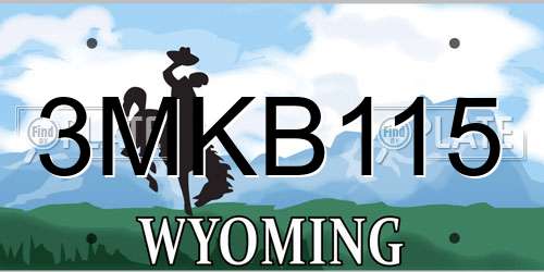 3MKB115 Wyoming License Plate