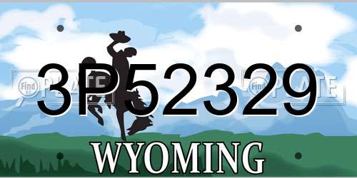 3P52329 Wyoming License Plate