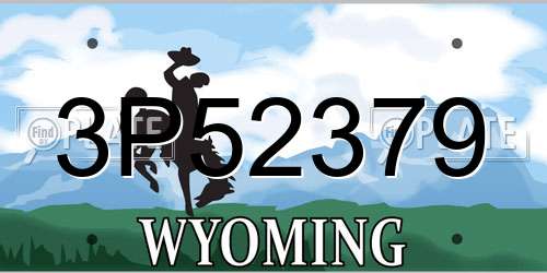 3P52379 Wyoming License Plate
