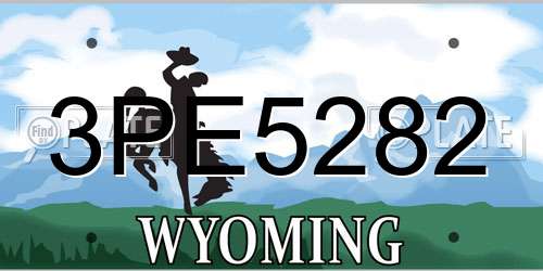 3PE5282 Wyoming License Plate