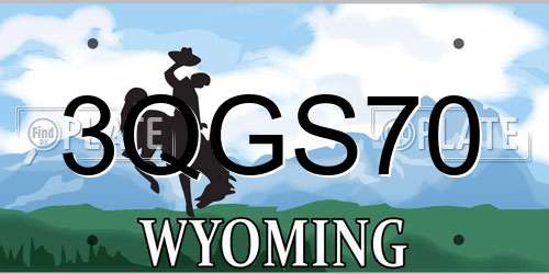3QGS70 Wyoming License Plate