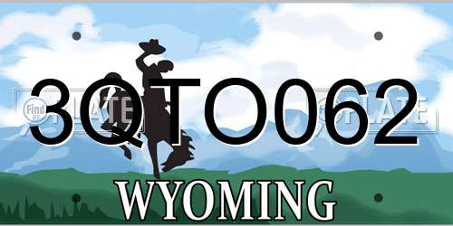 3QTO062 Wyoming License Plate