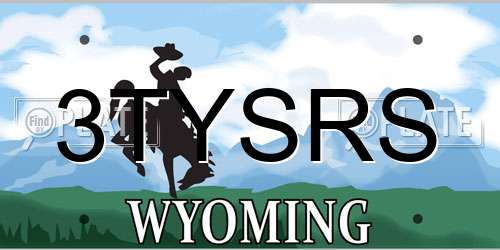 3TYSRS Wyoming License Plate