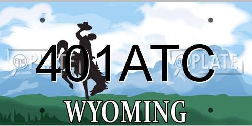 401ATC Wyoming License Plate